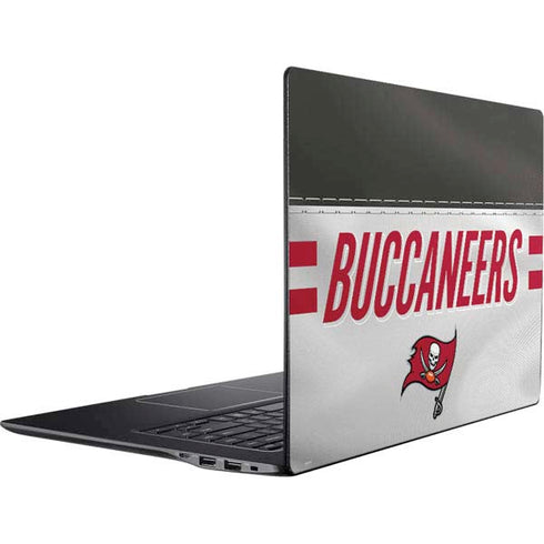 NFL Tampa Bay Buccaneers White Striped Ativ Book 9 (15.6in 2014) Skin
