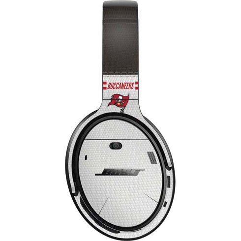 NFL Tampa Bay Buccaneers White Striped Bose QuietComfort 35 Headphones Skin