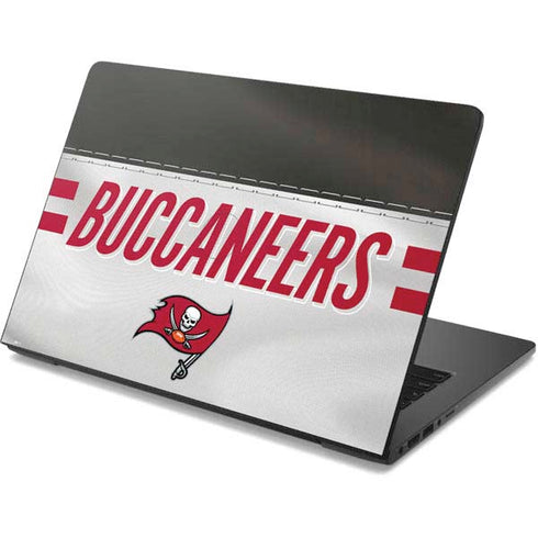NFL Tampa Bay Buccaneers White Striped Dell Chromebook Skin