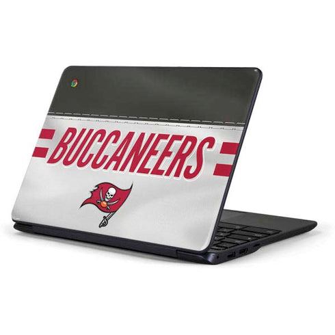 NFL Tampa Bay Buccaneers White Striped Samsung Chromebook Skin