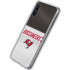 NFL Tampa Bay Buccaneers White Striped Galaxy A10e Clear Case
