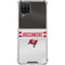NFL Tampa Bay Buccaneers White Striped Galaxy A12 Clear Case
