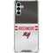 NFL Tampa Bay Buccaneers White Striped Galaxy A13 5G Clear Case
