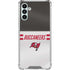 NFL Tampa Bay Buccaneers White Striped Galaxy A13 5G Clear Case