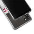 NFL Tampa Bay Buccaneers White Striped Galaxy A21 Clear Case