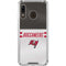NFL Tampa Bay Buccaneers White Striped Galaxy A30 Clear Case