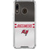 NFL Tampa Bay Buccaneers White Striped Galaxy A30 Clear Case