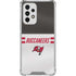 NFL Tampa Bay Buccaneers White Striped Galaxy A33 5G Clear Case