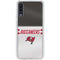 NFL Tampa Bay Buccaneers White Striped Galaxy A50 Clear Case