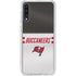 NFL Tampa Bay Buccaneers White Striped Galaxy A50 Clear Case