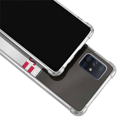 NFL Tampa Bay Buccaneers White Striped Galaxy A51 5G Clear Case