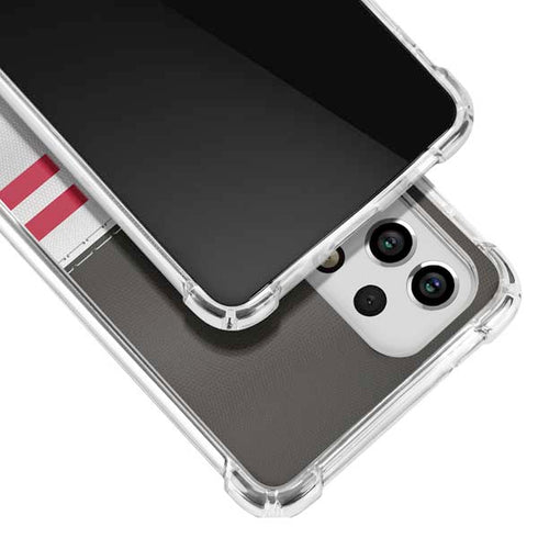NFL Tampa Bay Buccaneers White Striped Galaxy A53 5G Clear Case