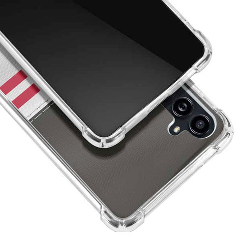 NFL Tampa Bay Buccaneers White Striped Galaxy A54 5G Clear Case