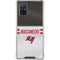 NFL Tampa Bay Buccaneers White Striped Galaxy A71 5G Clear Case