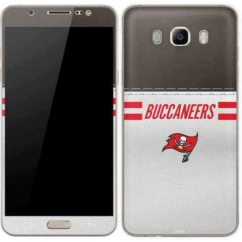 NFL Tampa Bay Buccaneers White Striped Galaxy J7 Skin
