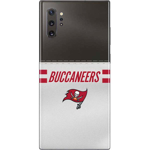 NFL Tampa Bay Buccaneers White Striped Galaxy Note 10 Plus Skin
