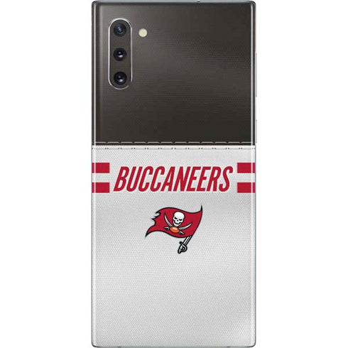 NFL Tampa Bay Buccaneers White Striped Galaxy Note 10 Skin