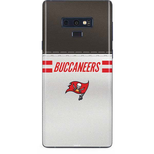 NFL Tampa Bay Buccaneers White Striped Galaxy Note 9 Skin