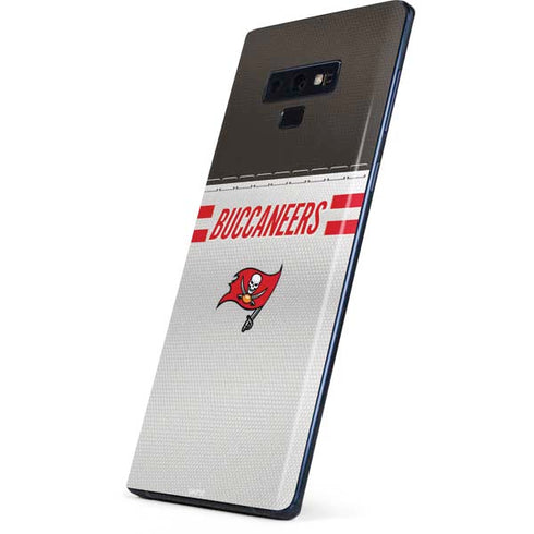 NFL Tampa Bay Buccaneers White Striped Galaxy Note 9 Skin