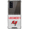 NFL Tampa Bay Buccaneers White Striped Galaxy Note20 5G Clear Case