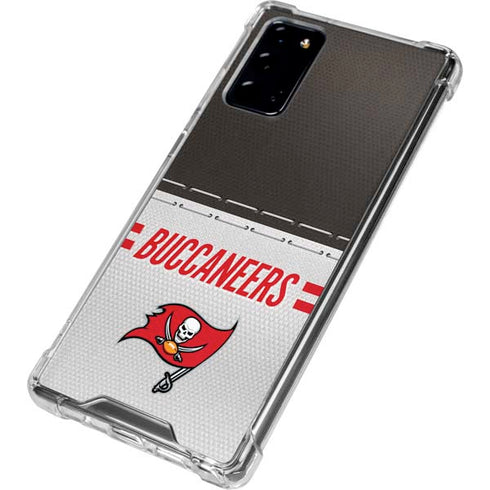NFL Tampa Bay Buccaneers White Striped Galaxy Note20 5G Clear Case