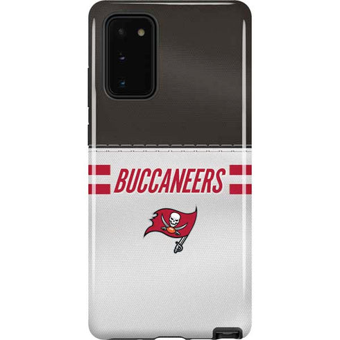 NFL Tampa Bay Buccaneers White Striped Galaxy Note20 5G Pro Case
