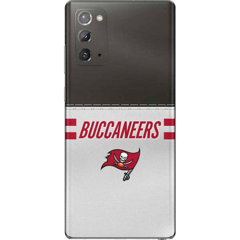 NFL Tampa Bay Buccaneers White Striped Galaxy Note20 5G Skin