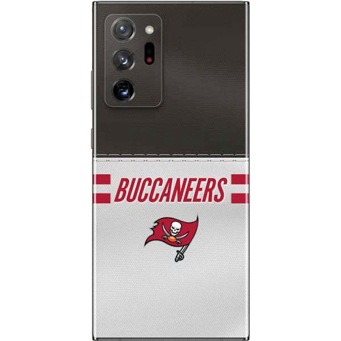 NFL Tampa Bay Buccaneers White Striped Galaxy Note20 Ultra 5G Skin