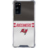 NFL Tampa Bay Buccaneers White Striped Galaxy S20 FE Clear Case