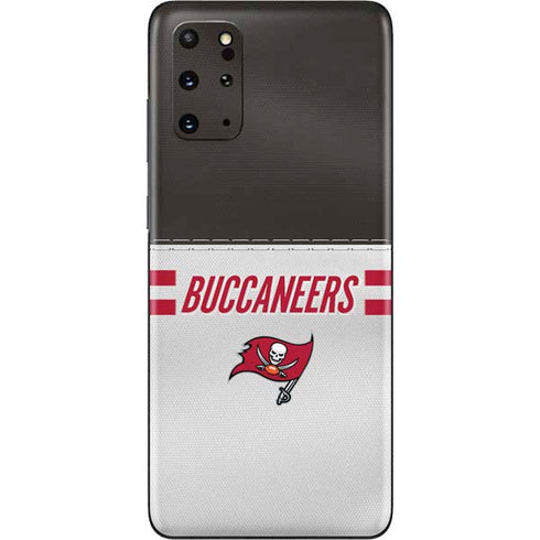 NFL Tampa Bay Buccaneers White Striped Galaxy S20 Plus Skin