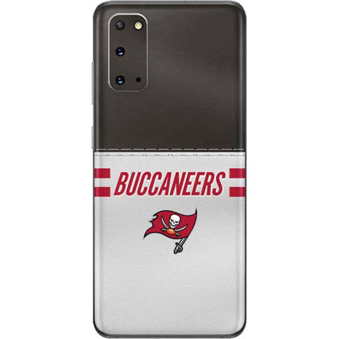 NFL Tampa Bay Buccaneers White Striped Galaxy S20 Skin