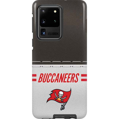 NFL Tampa Bay Buccaneers White Striped Galaxy S20 Ultra 5G Pro Case