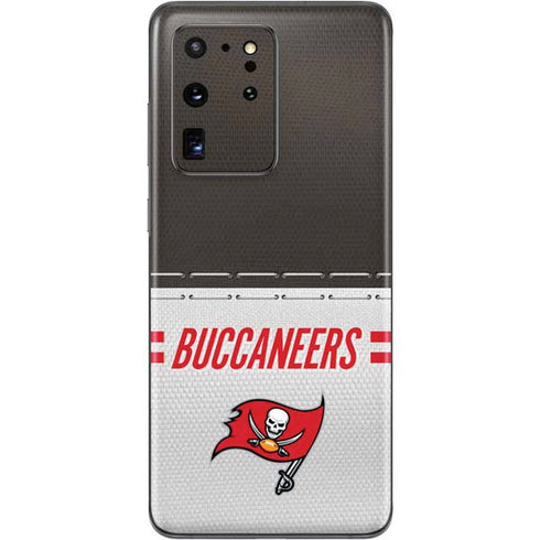 NFL Tampa Bay Buccaneers White Striped Galaxy S20 Ultra 5G Skin