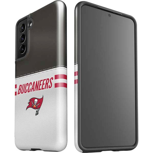 NFL Tampa Bay Buccaneers White Striped Galaxy S21 5G Pro Case