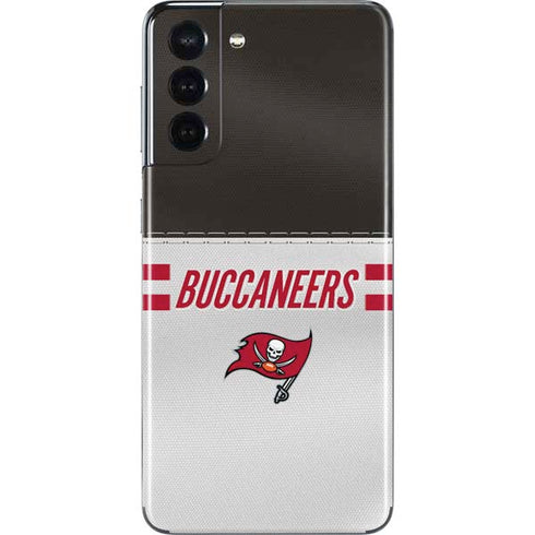 NFL Tampa Bay Buccaneers White Striped Galaxy S21 5G Skin