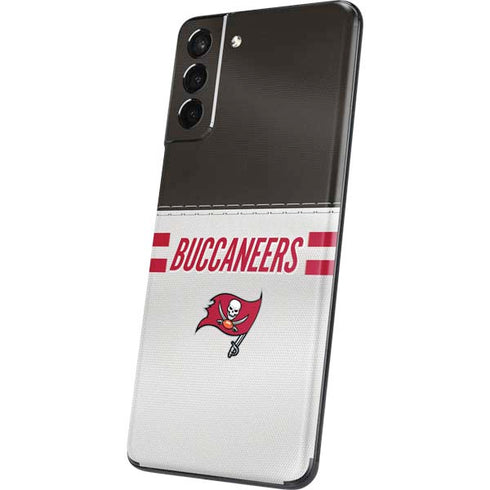 NFL Tampa Bay Buccaneers White Striped Galaxy S21 5G Skin