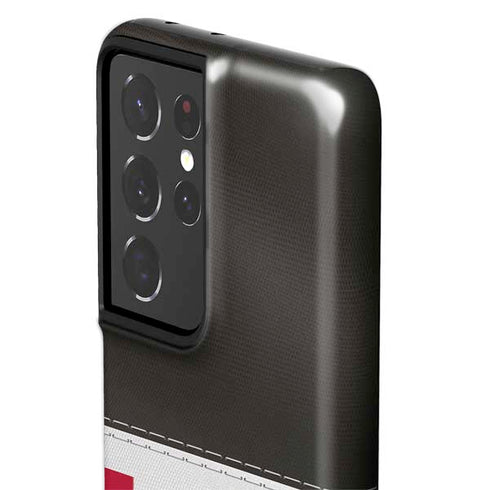 NFL Tampa Bay Buccaneers White Striped Galaxy S21 Ultra 5G Pro Case