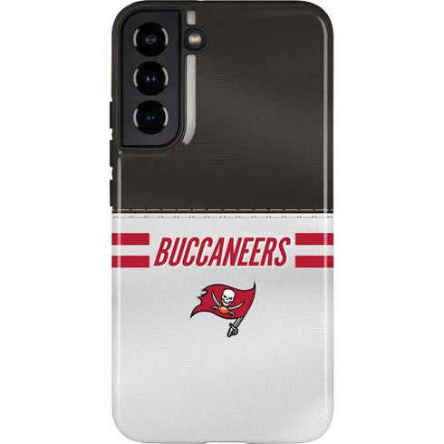 NFL Tampa Bay Buccaneers White Striped Galaxy S22 Plus Pro Case