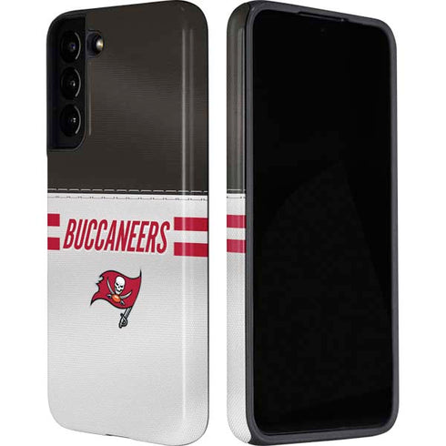 NFL Tampa Bay Buccaneers White Striped Galaxy S22 Plus Pro Case