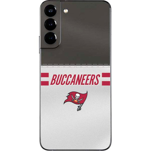 NFL Tampa Bay Buccaneers White Striped Galaxy S22 Plus Skin