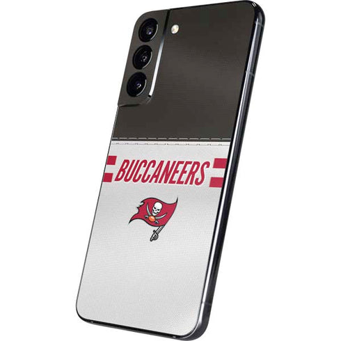 NFL Tampa Bay Buccaneers White Striped Galaxy S22 Plus Skin