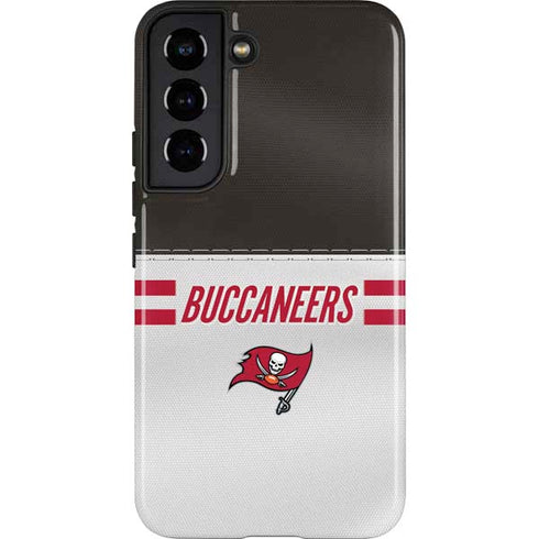 NFL Tampa Bay Buccaneers White Striped Galaxy S22 Pro Case