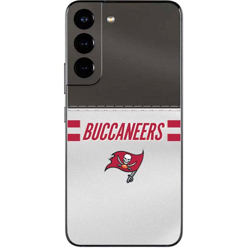 NFL Tampa Bay Buccaneers White Striped Galaxy S22 Skin