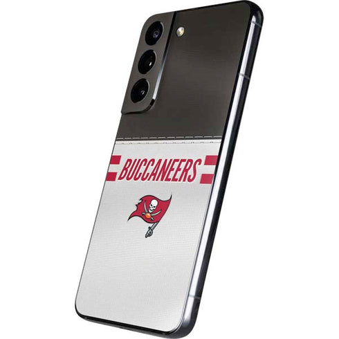 NFL Tampa Bay Buccaneers White Striped Galaxy S22 Skin