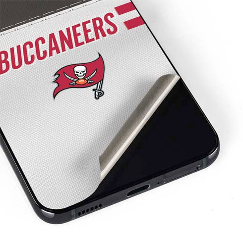 NFL Tampa Bay Buccaneers White Striped Galaxy S22 Skin