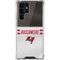 NFL Tampa Bay Buccaneers White Striped Galaxy S22 Ultra Clear Case