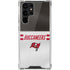 NFL Tampa Bay Buccaneers White Striped Galaxy S22 Ultra Clear Case