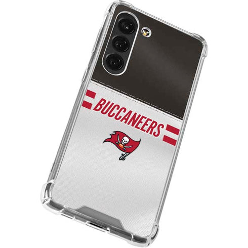 NFL Tampa Bay Buccaneers White Striped Galaxy S23 Clear Case