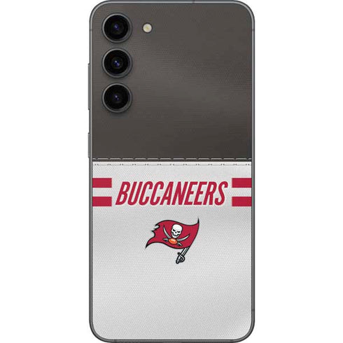 NFL Tampa Bay Buccaneers White Striped Galaxy S23 Plus Skin