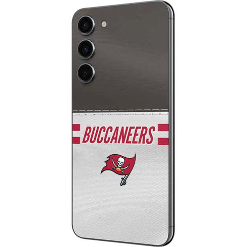 NFL Tampa Bay Buccaneers White Striped Galaxy S23 Plus Skin